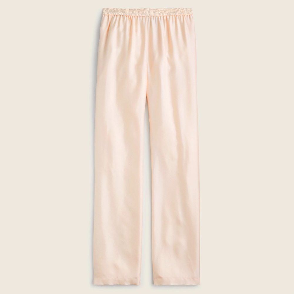 J Crew Collection Pull On Silk Twill Pants